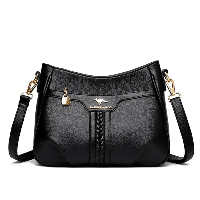 Véritable haute qualité en cuir souple femmes sac à main tendance concepteur femme sac à bandoulière
