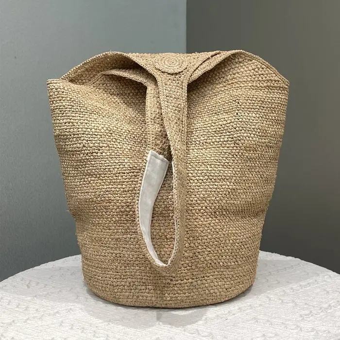 Sac seau en rotin pour femmes