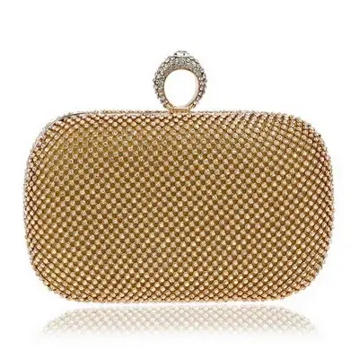 Pochettes de soirée à clous de diamant pour femmes, sac à main avec chaîne à bandoulière, sac portef
