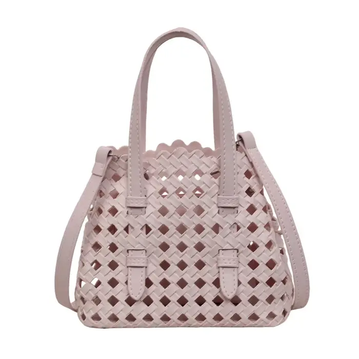 Sac cabas chic style français ajouré pour femme, sac bandoulière décontracté, élégant, esthétique, f