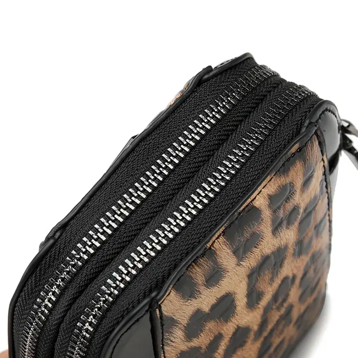 Sac à Main Patchwork Motif Léopard et Crocodile pour Femme Petit Sac Bandoulière