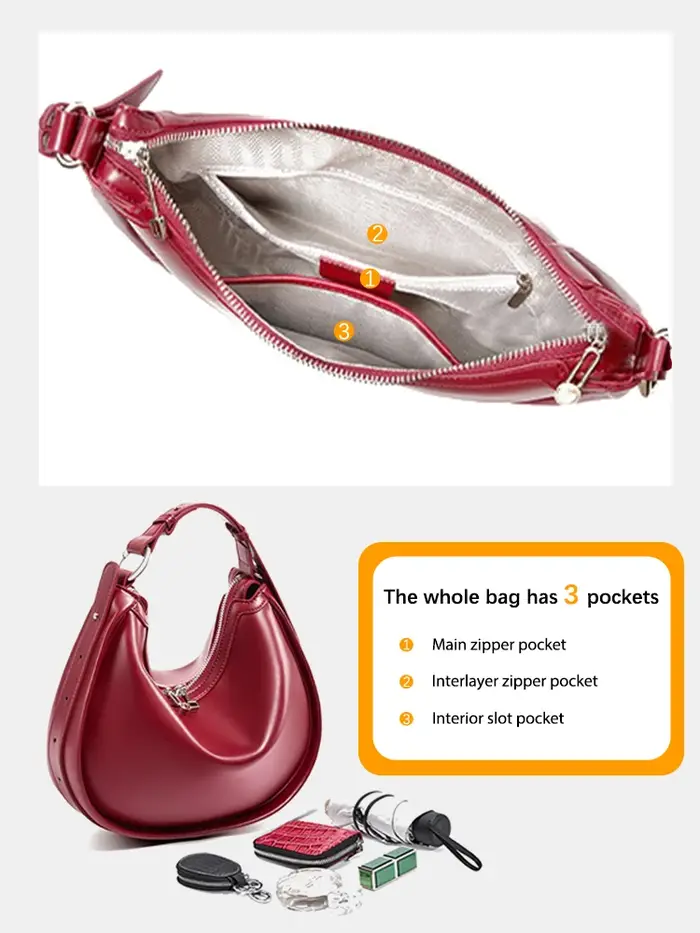 Sacs à main en cuir Zency Fashion pour femmes, sac hobo pour petite amie, épouse, ou pour faire du s