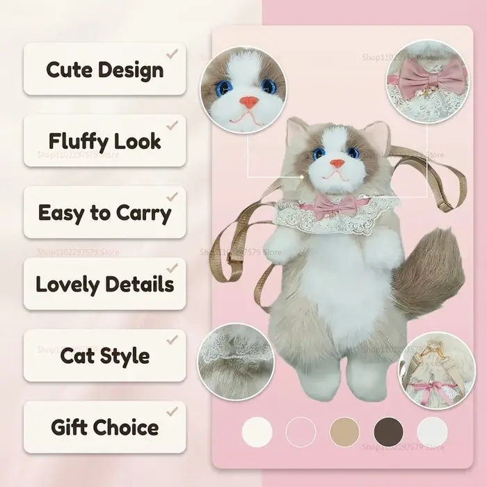 Sac à dos chat mignon pour filles