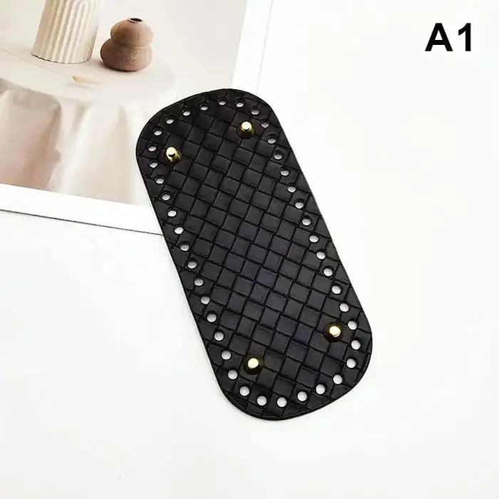 Base de sac en cuir DIY pour tricot et crochet, motif tressé 18x8cm, pour la fabrication de sacs à m