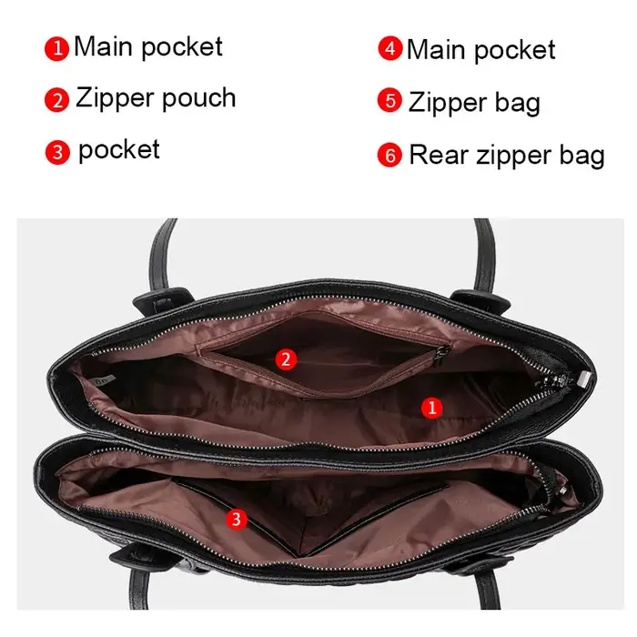 Aidrani-Sac fourre-tout en cuir véritable pour femme