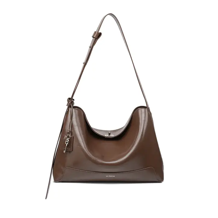 LA FESTIN-Sac à Bandoulière en Cuir de Grande Capacité pour Femme
