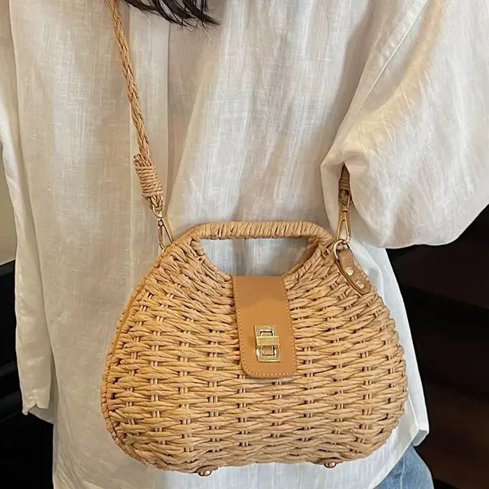 Sac tissé tendance incontournable Printemps/Été 2026 - Sac à main polyvalent pour les voyages