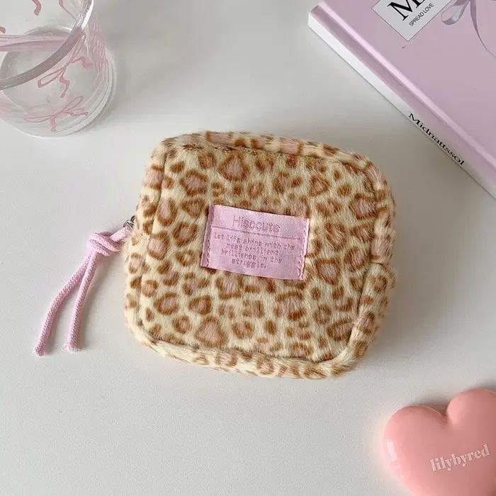 Nouvelle pochette de maquillage imprimé léopard