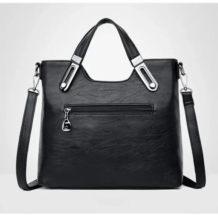 Sac à main en cuir souple pour femme, sac à main minimaliste polyvalent décontracté, sac fourre-tout élégant pour les trajets quotidiens