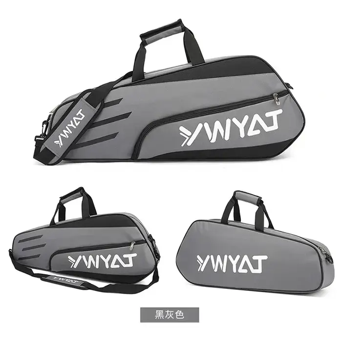 Sac de badminton à double ou simple bandoulière, sac à dos 3 pièces pour hommes et femmes, sac de raquette de badminton en filet, version épaissie