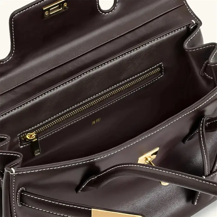 Sac à main JW PEI Yara pour femme, sac fourre-tout noir en cuir végétalien, sac à bandoulière de cré