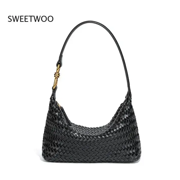 Nouveau Sac Hobo Tissé Élégant pour Femme 2026 – Sac à Bandoulière Polyvalent en PU pour Tenue Quotidienne