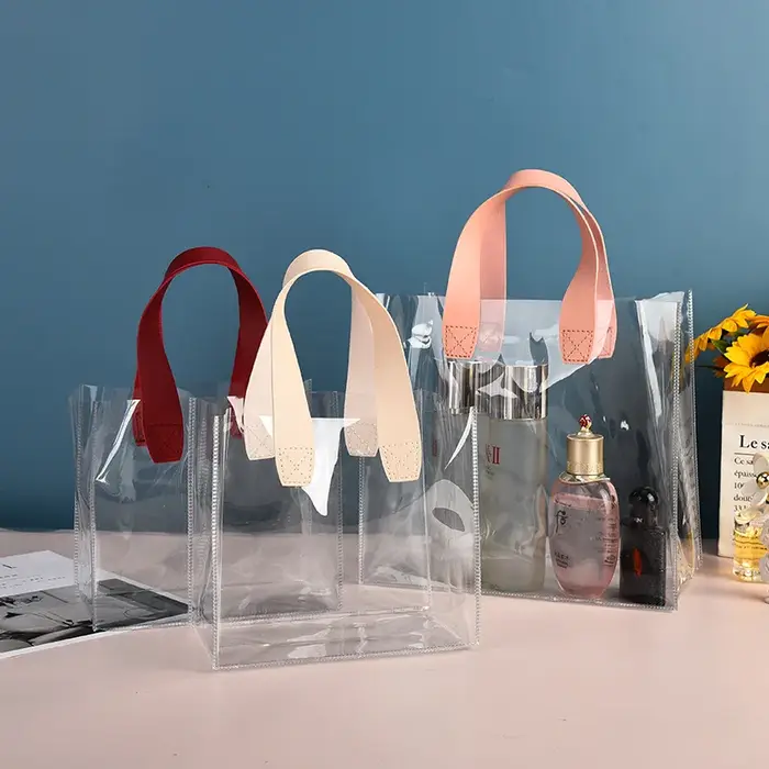 Fourre-tout en PVC transparent de grande capacité