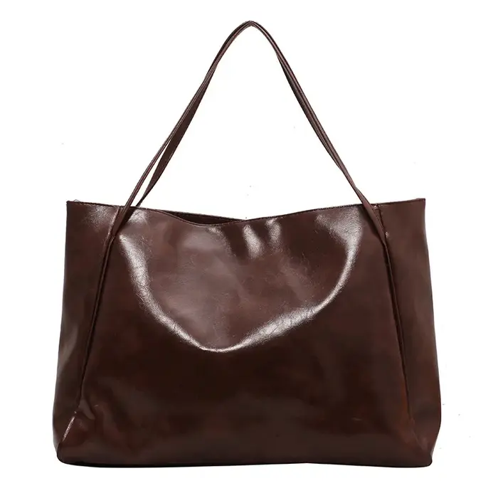 Fourre-tout sac pour femme Style coréen grande capacité sac à bandoulière en cuir souple rétro décontracté sac seau à main 2025 Одноп mga ume сумка