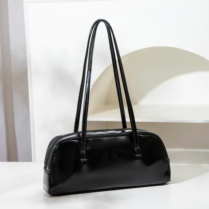 Petit sac à une épaule de couleur unie de style français, sac à bandoulière tendance à la mode pour 