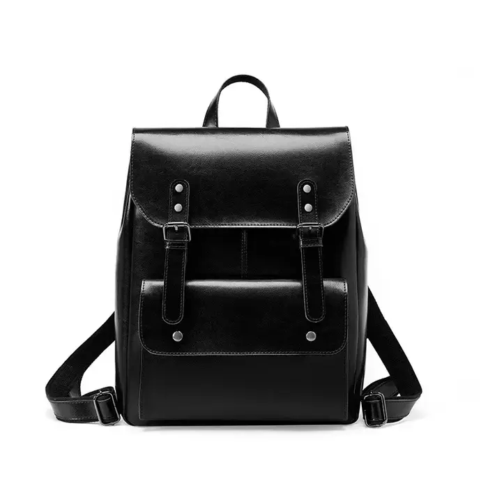 Sac à dos en cuir véritable 2026, style rétro, pour adolescentes, grand sac à bandoulière en cuir de
