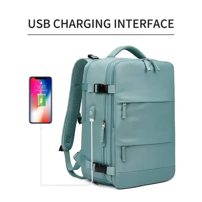Femmes sac à dos pour ordinateur portable 15.6 pouces adolescente USB charge école sac à dos sac à chaussures indépendant voyage sac à dos en plein air sac à dos