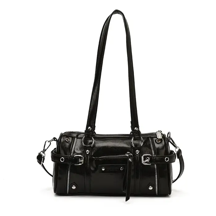 Sac bowling grande capacité pour écolière, sac à main élégant et cool, sac à bandoulière, sac porté 