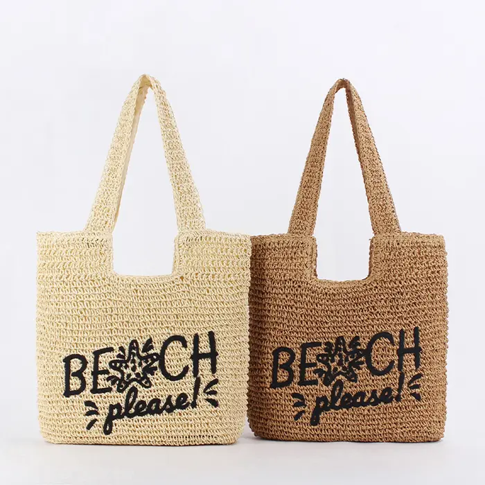 Sac à bandoulière en paille pour femmes