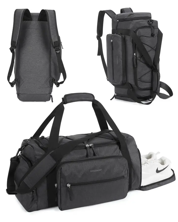 BAGSMART-Sac de sport léger avec compartiment à chaussures pour femme, sacs de sport étanches, bagag