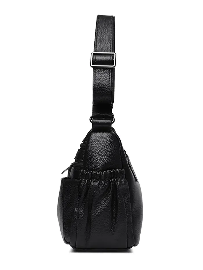Sac à bandoulière plissé rétro pour femmes