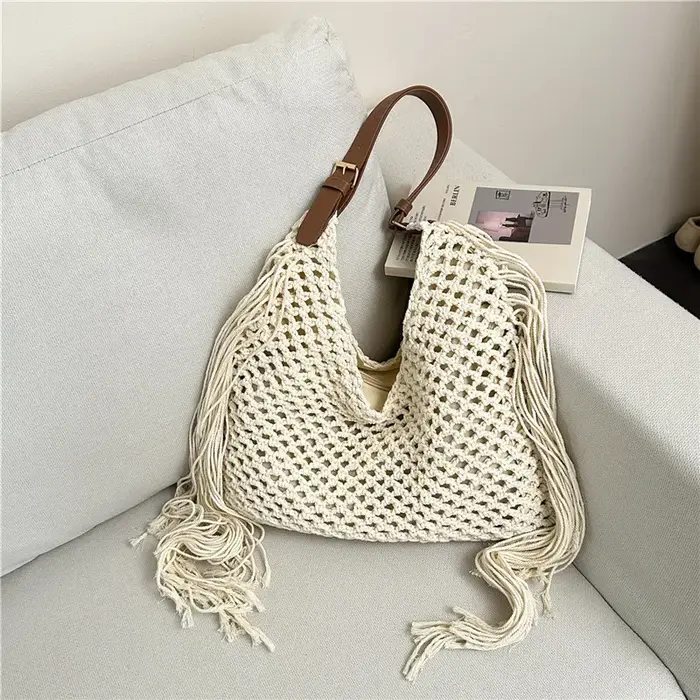 Sac de plage en paille pour femme