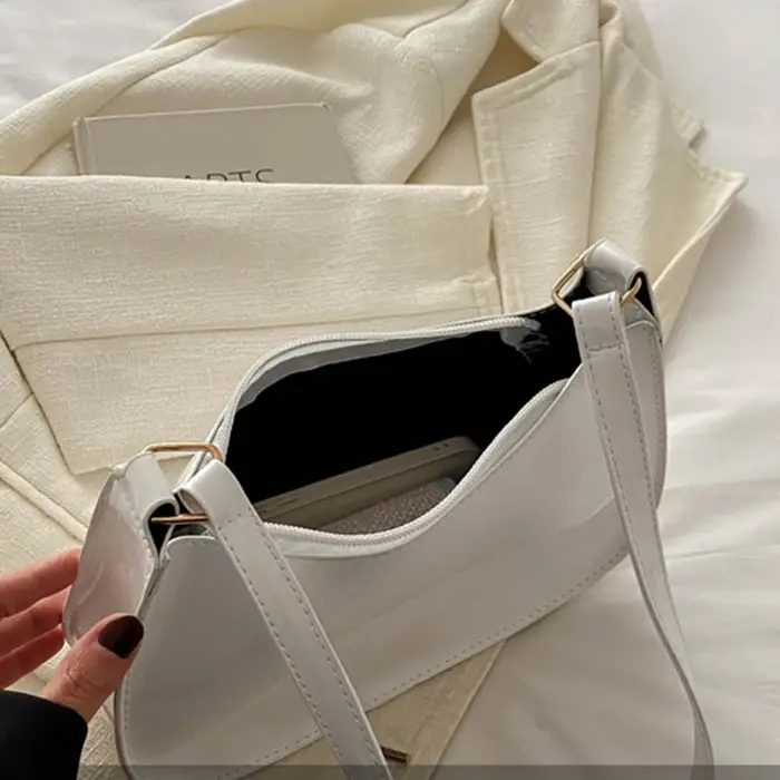 Sac sous les bras rétro en cuir PU pour femmes