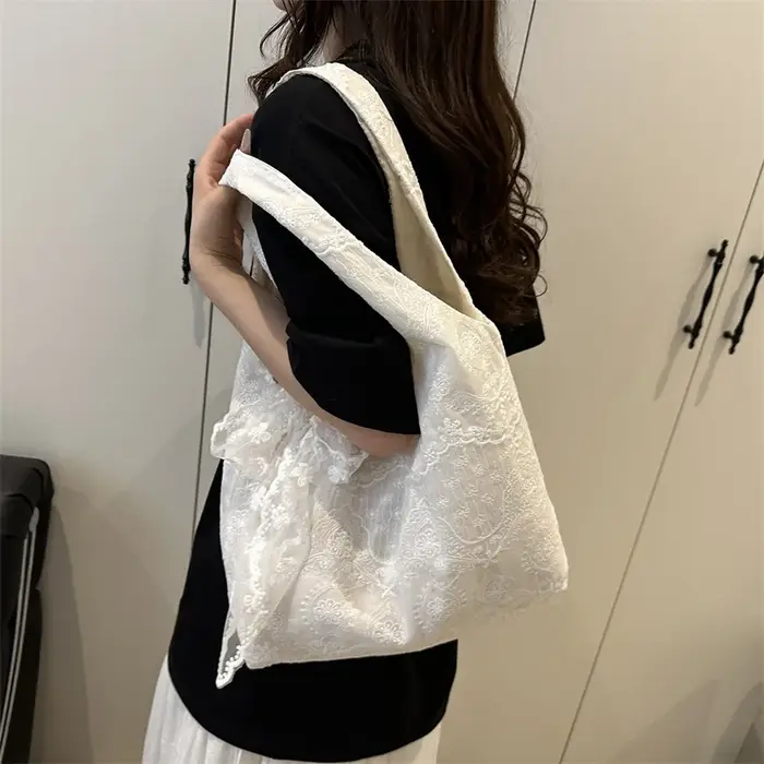 Sacs à bandoulière brodés en dentelle pour femmes