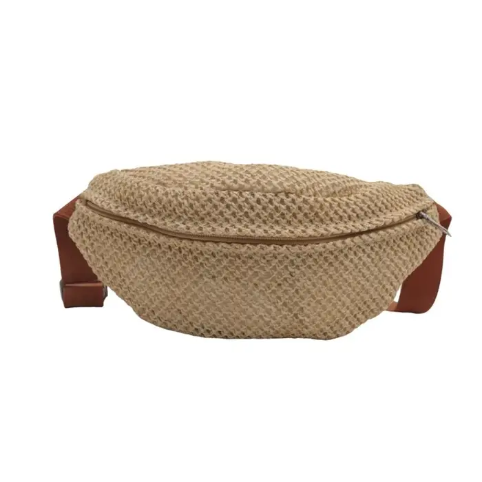 Sac banane tressé de vacances, sacs bandoulière bohèmes au crochet, sacs à épaule écologiques et res