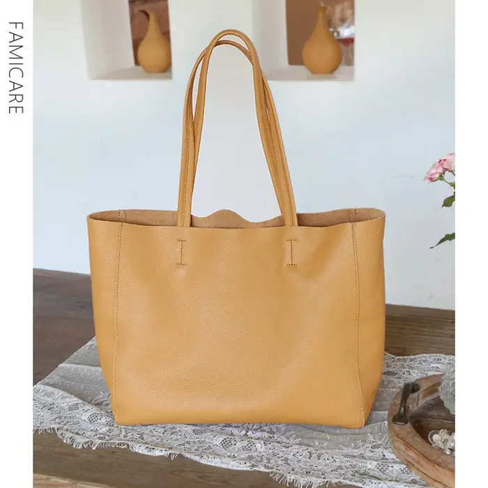Sac à Main en Cuir group pour Femme, Fourre-Tout Décontracté, Simple, Sous les Bras, Grande Capacité