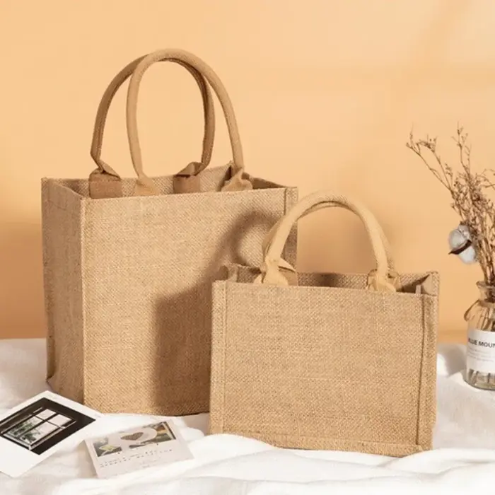 Sac fourre-tout en lin vintage pour femmes