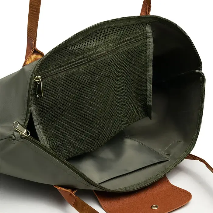 Sac fourre-tout Oxford avec accents en cuir