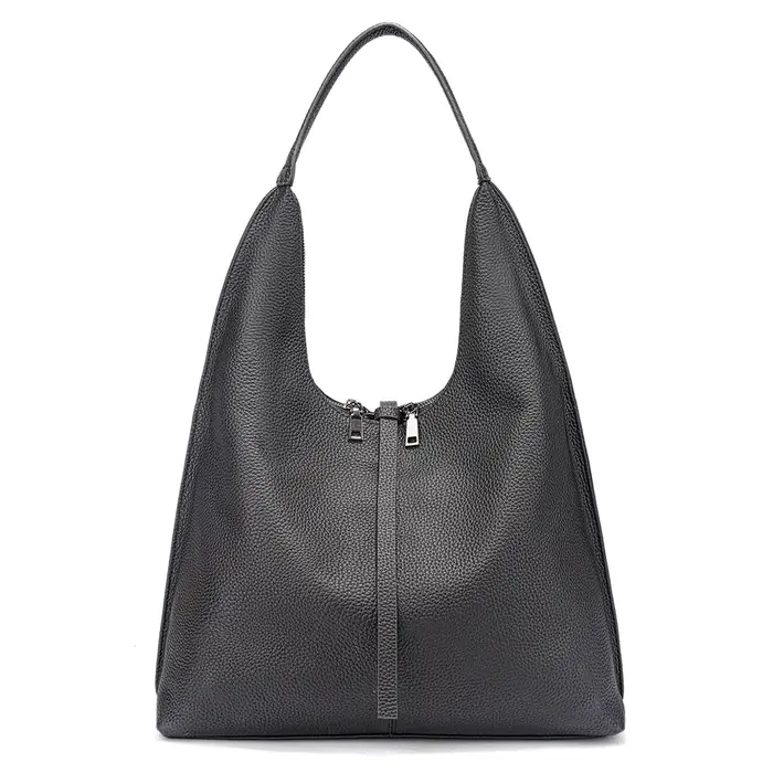 Zency – sac Hobo à bandoulière en cuir véritable pour femme