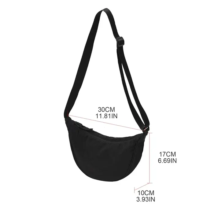 Sac à bandoulière en nylon Hobos pour femmes et filles