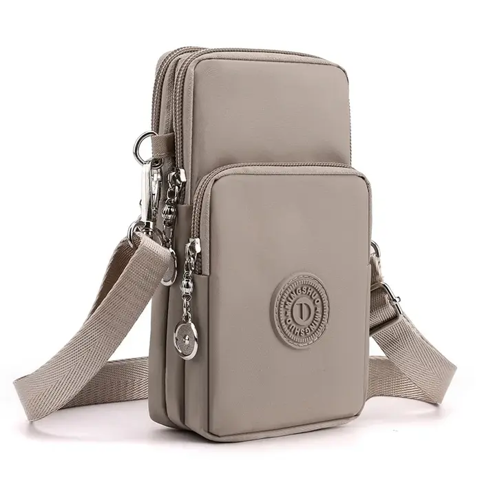 Sac de téléphone portable en nylon pour femme