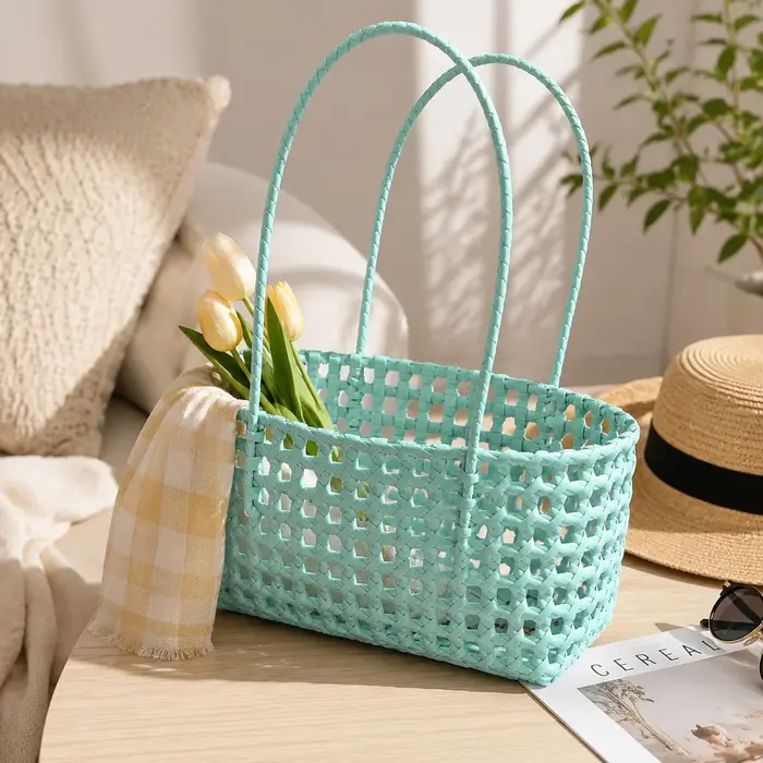 Sac à main en paille tressée fait main