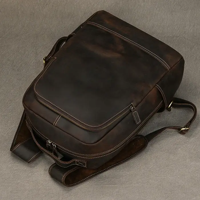 2025 nouveauté sac à dos en cuir ordinateur sac à dos 15.6 pouces pochette d'ordinateur pour hommes sacs de voyage
