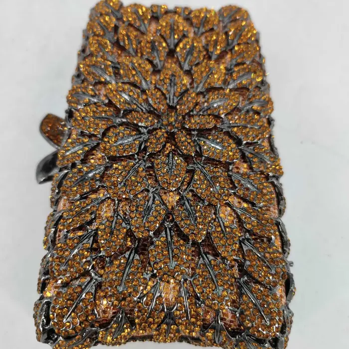 Boutique De FGG-Pochette de Soirée en Bronze pour Femme