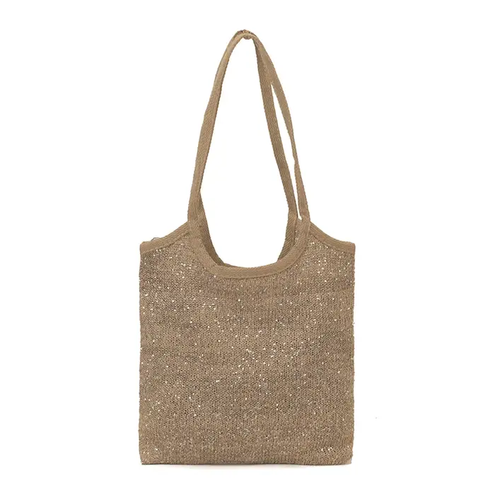 Sac à bandoulière en sequins et strass, sac à main tressé grande capacité pour femme, nouveau sac dé