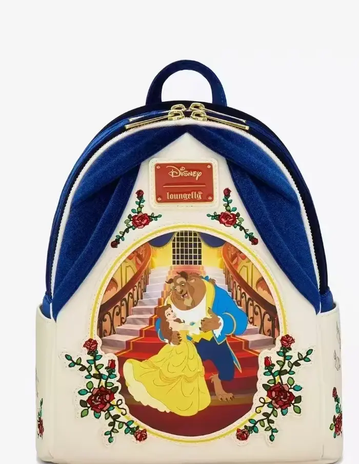 Sac à bandoulière Belle Fleur de la Belle et la Bête, sac de voyage, mini sac à dos, cadeau de Noël