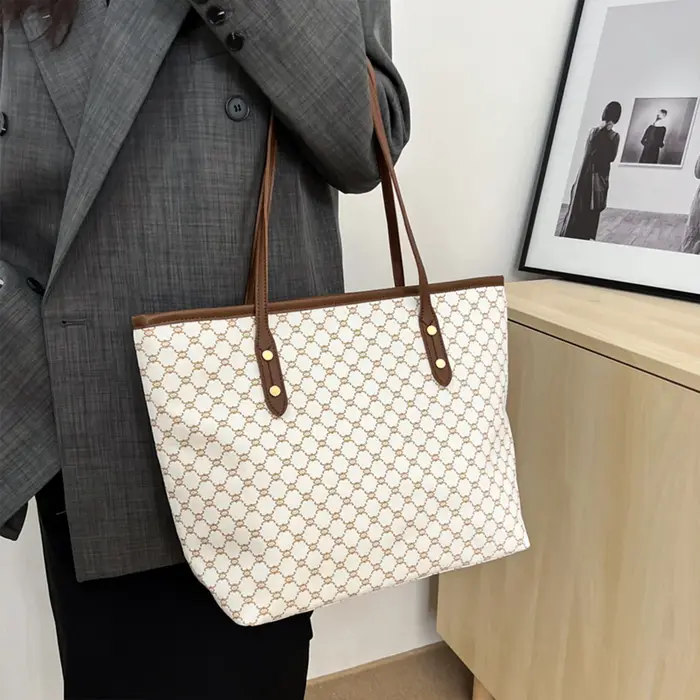 Sac fourre-tout de luxe vintage pour femme