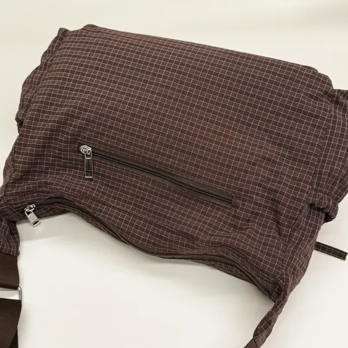 Sac à bandoulière simple à grille rétro de Style coréen