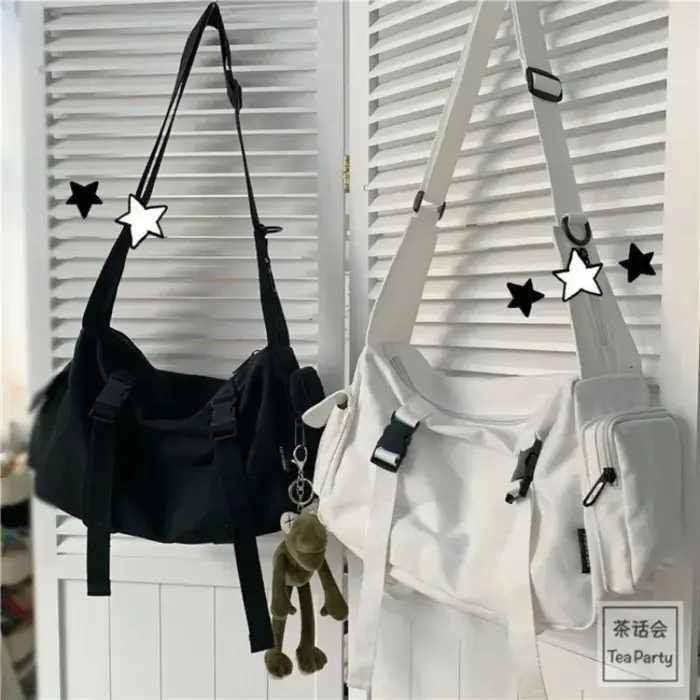 Sacs à bandoulière en toile pour femmes jeunes hommes mode décontracté grande capacité