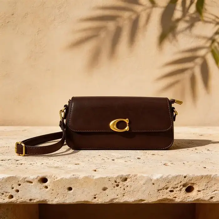 Sac à main de luxe pour femme avec rabat, nouvelle collection 2026, boucle métallique, détails en da