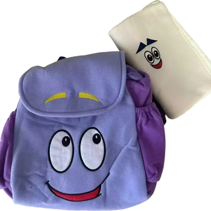 Sac à dos Kawaii Dora l'exploratrice avec une carte, sacoche de dessin animé de grande capacité, sac