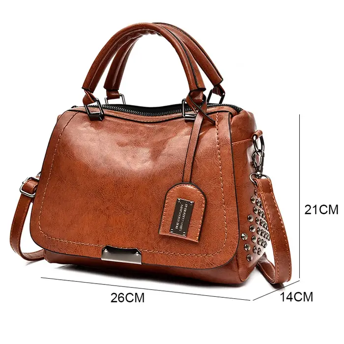 Nouveau Sac à Main de Luxe Vintage de Créateur pour Femme 2026 – Sac Fourre-tout Messager Bandoulière en Cuir Souple de Marque
