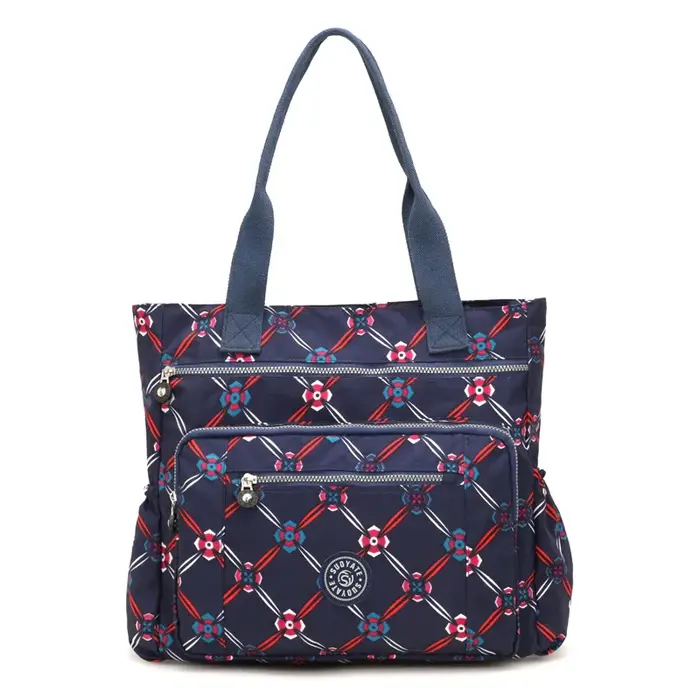 Sac à bandoulière en toile et nylon grande capacité pour femme