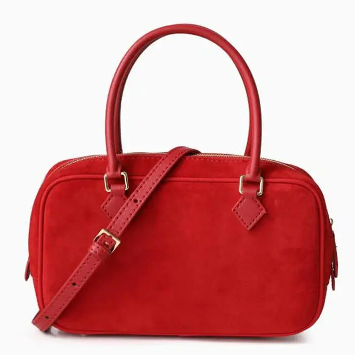 Sac à main de luxe en cuir suédé naturel pour femme