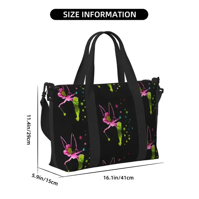 Sac de voyage de plage à fleurs fée clochette