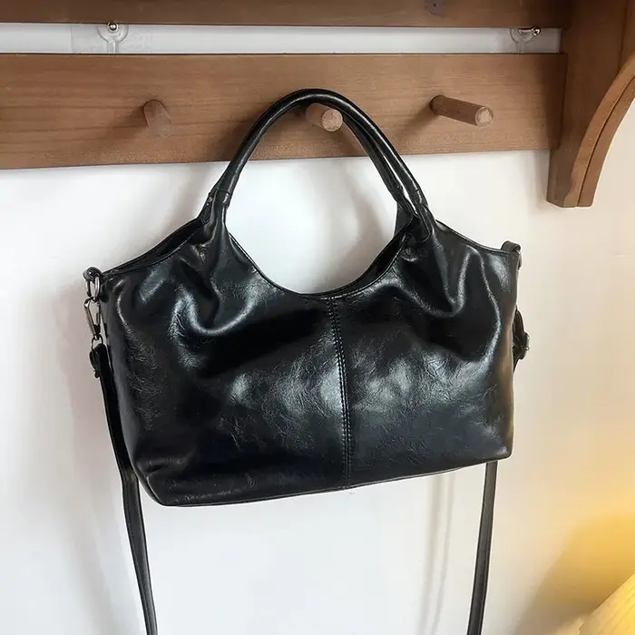 Sac fourre-tout en cuir souple pour femme